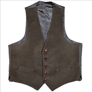 Vintage 70s Sears Roebuck & Co The Corduroy Collection Brown Button Front Vest